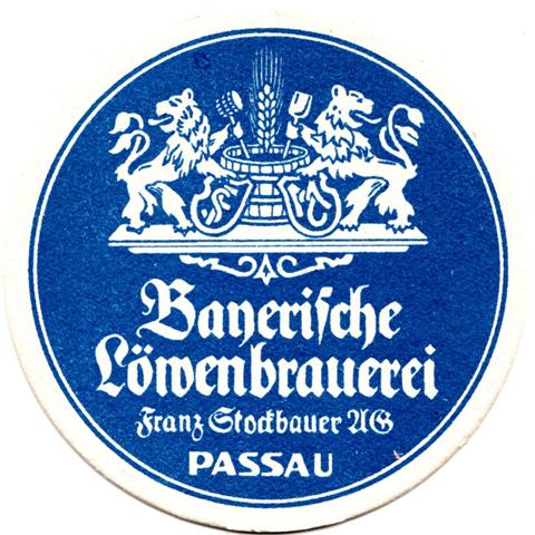 passau pa-by löwen rund 1ab (rund215-hg blau-text weiß)